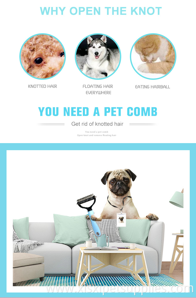 Factory Wholesale LOW MOQ Pet Grooming Comb Pet Dog Dematting Comb